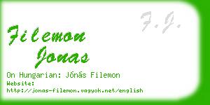 filemon jonas business card